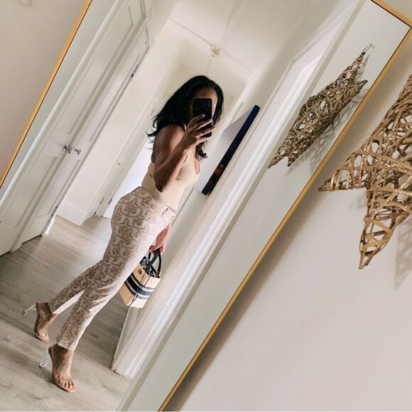 ANTHROPOLOGIE CHARLIE BROCADE ANKLE PANTS - Picture 2 of 10